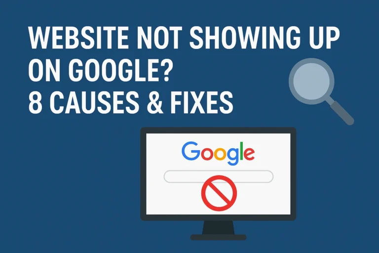 Website Not Showing Up on Google