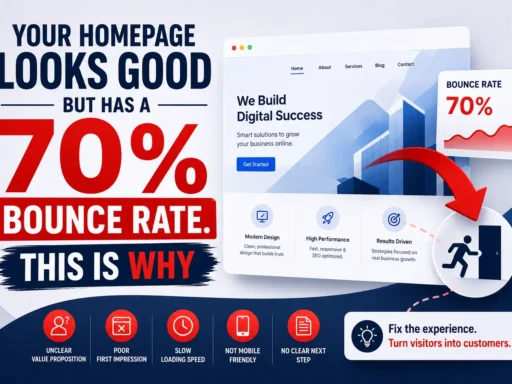 Your Homepage Looks Good But Has a 70% Bounce Rate. This Is Why