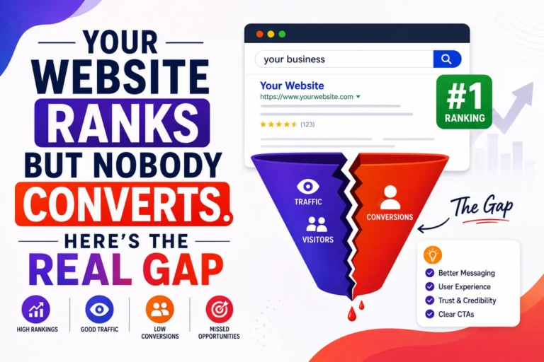 Your Website Ranks But Nobody Converts. Here’s the Real Gap