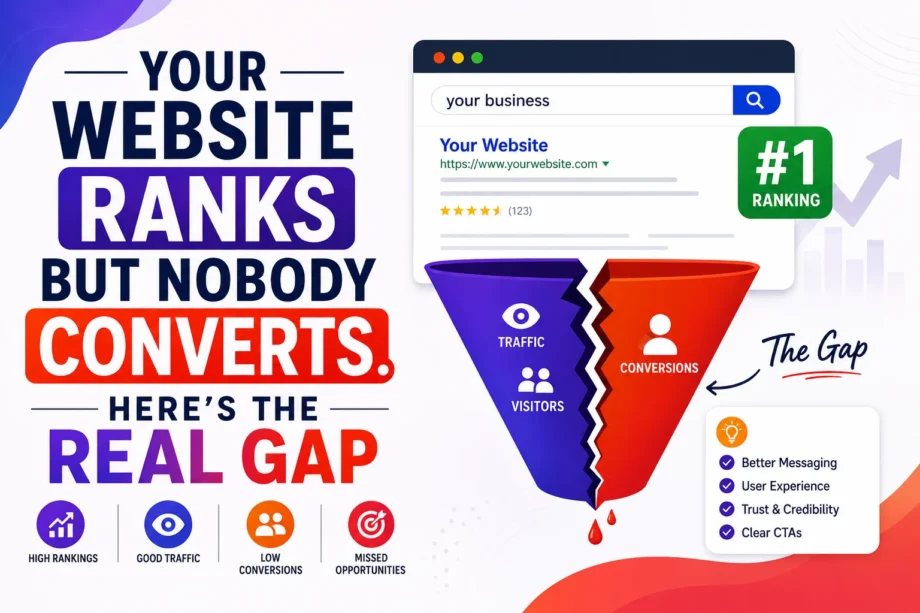 Your Website Ranks But Nobody Converts. Here’s the Real Gap