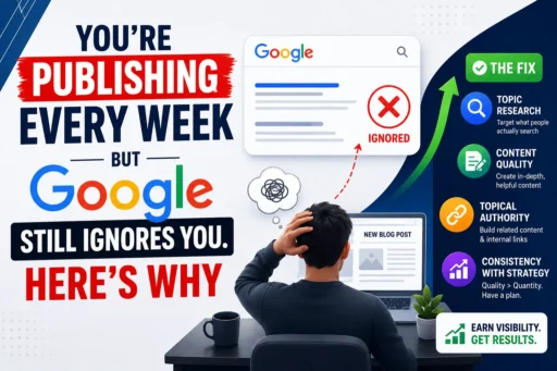 You're Publishing Every Week But Google Still Ignores You. Here's Why