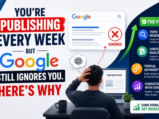 You're Publishing Every Week But Google Still Ignores You. Here's Why