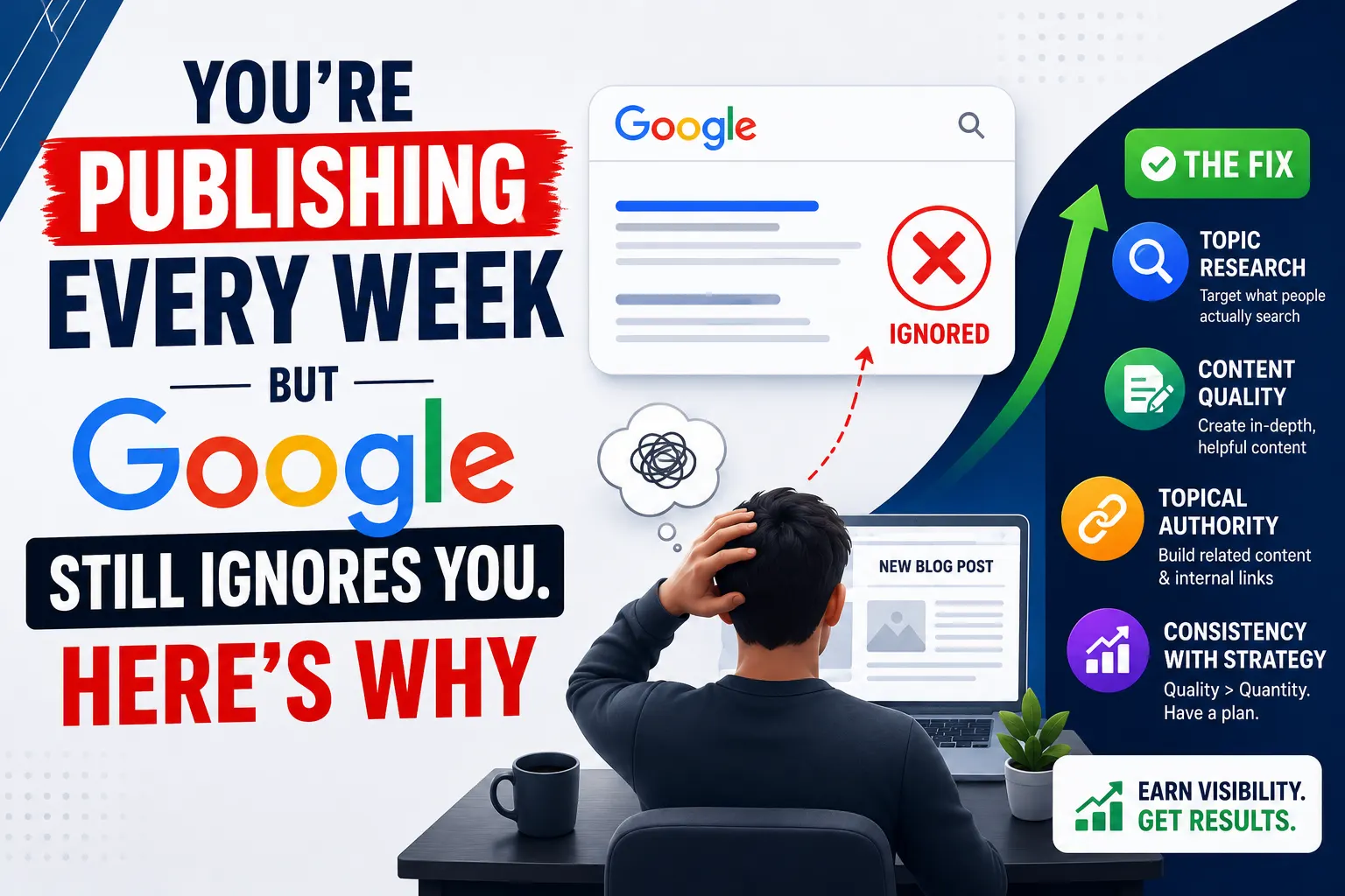 You're Publishing Every Week But Google Still Ignores You. Here's Why