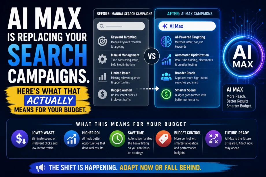 AI Max Is Replacing Your Search Campaigns. Here's What That Actually Means for Your Budget.