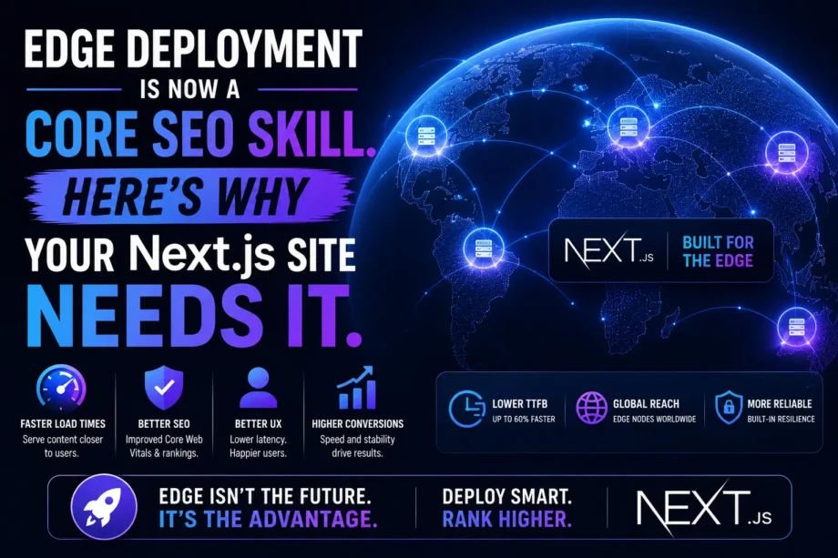 Edge Deployment Is Now a Core SEO Skill. Here's Why Your Next.js Site Needs It.