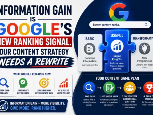 Information Gain Is Google's New Ranking Signal. Your Content Strategy Needs a Rewrite