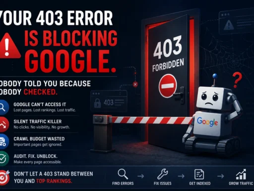 Your 403 Error Is Blocking Google. Nobody Told You Because Nobody Checked