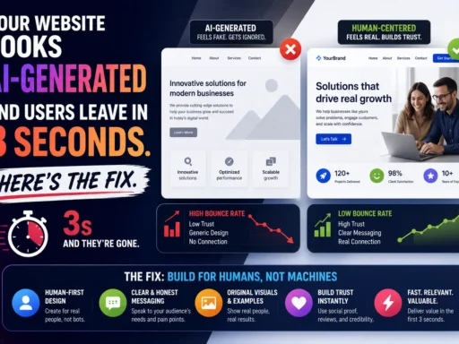Your Website Looks AI-Generated and Users Leave in 3 Seconds. Here's the Fix.