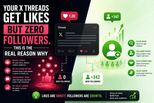 Your X Threads Get Likes But Zero Followers. This Is the Real Reason Why