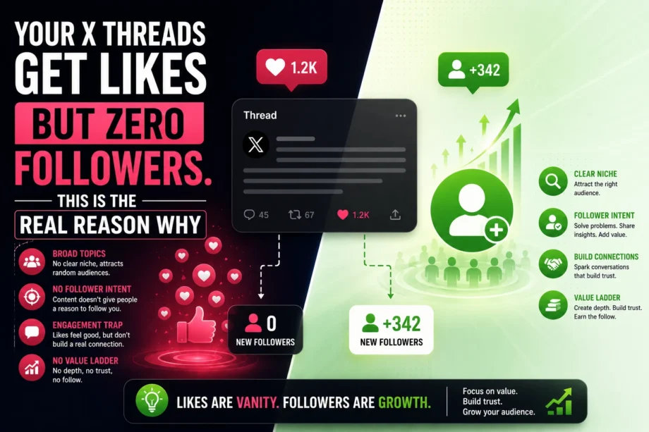Your X Threads Get Likes But Zero Followers. This Is the Real Reason Why
