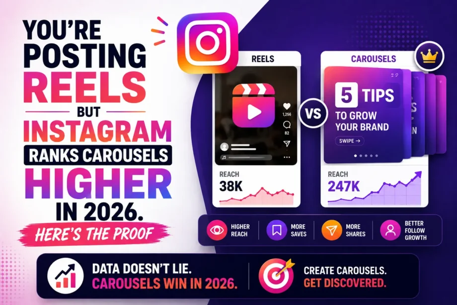 You're Posting Reels But Instagram Ranks Carousels Higher in 2026. Here's the Proof