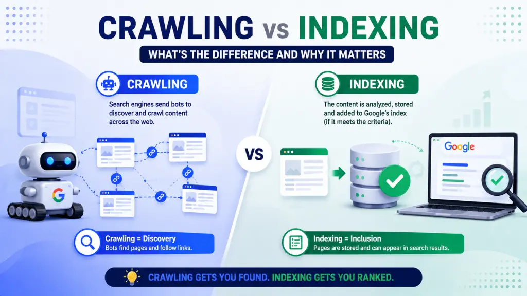 Crawling vs Indexing: What's the Difference and Why It Matters