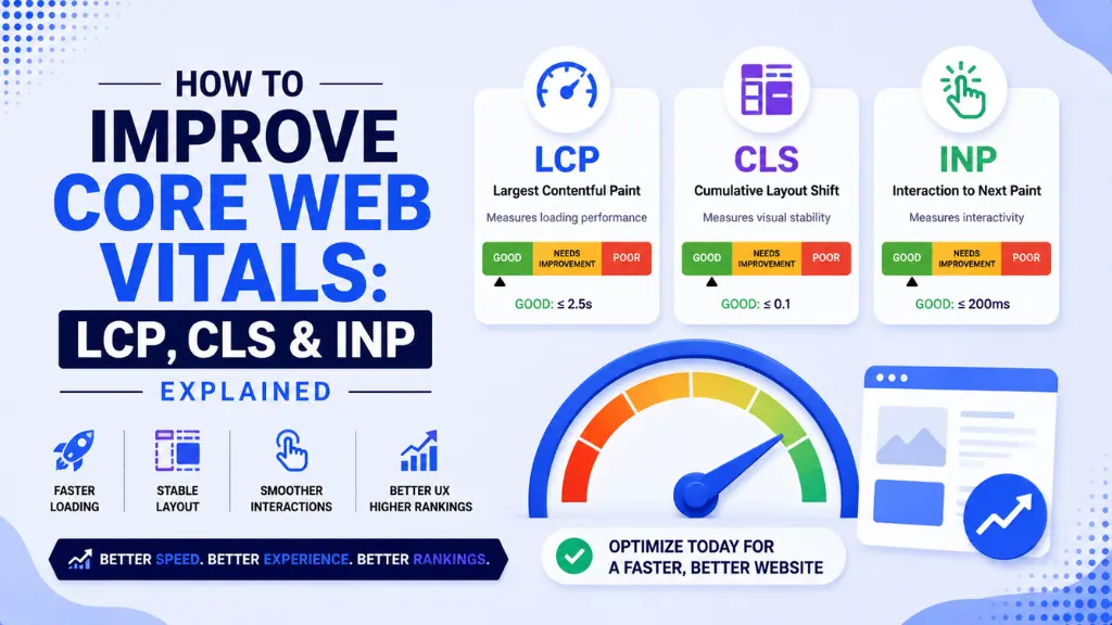 How to Improve Core Web Vitals: LCP, CLS and INP Explained