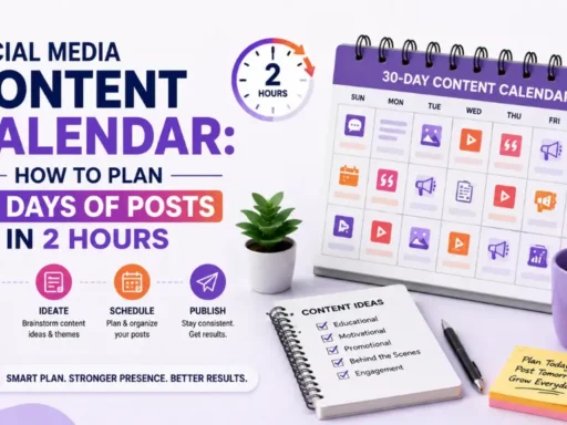 Social Media Content Calendar: How to Plan 30 Days of Posts in 2 Hours