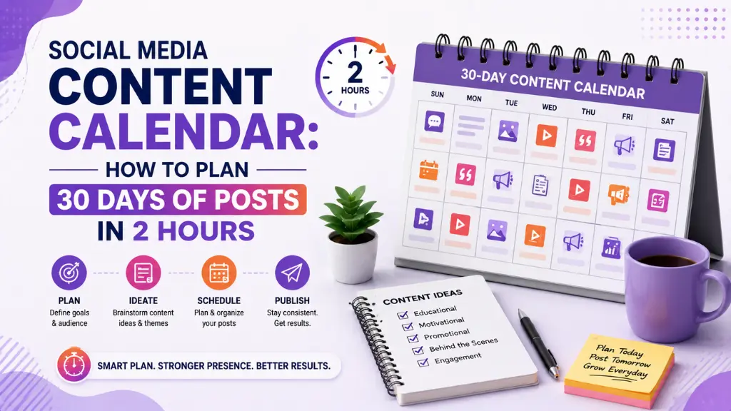 Social Media Content Calendar: How to Plan 30 Days of Posts in 2 Hours