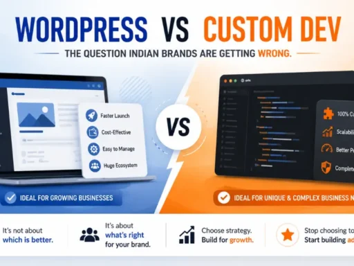 WordPress vs Custom Dev: The Question Indian Brands Are Getting Wrong.