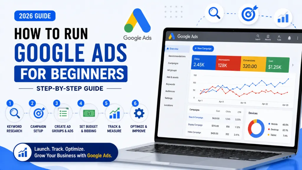 How to Run Google Ads for Beginners (Step-by-Step 2026 Guide)