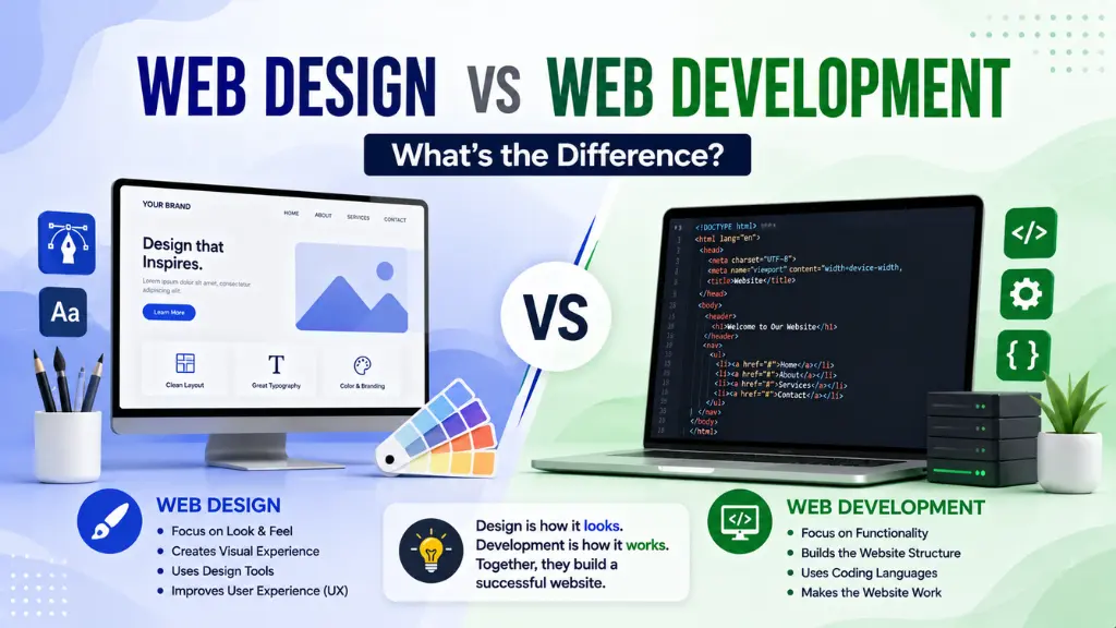Web Design vs Web Development: What's the Difference?