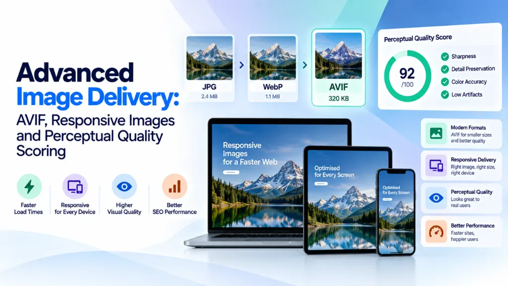 Advanced Image Delivery: AVIF, Responsive Images and Perceptual Quality Scoring
