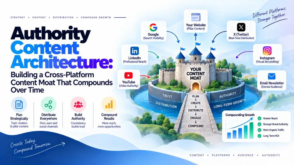 Authority Content Architecture: Building a Cross-Platform Content Moat That Compounds Over Time