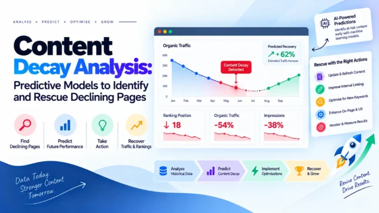 Content Decay Analysis: Predictive Models to Identify and Rescue Declining Pages