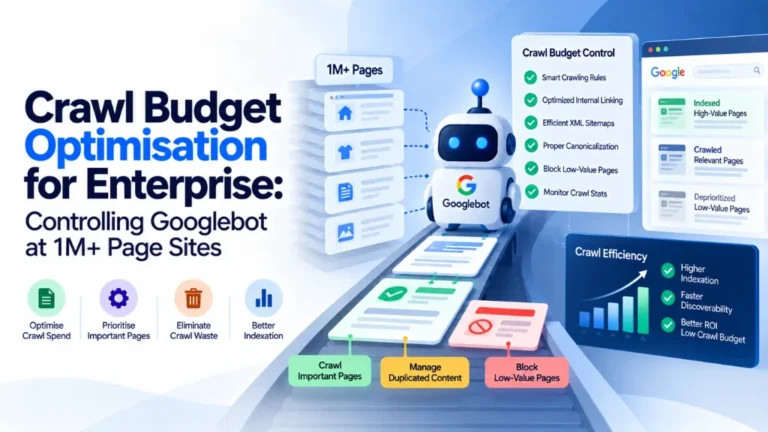 Crawl Budget Optimisation for Enterprise: Controlling Googlebot at 1M+ Page Sites