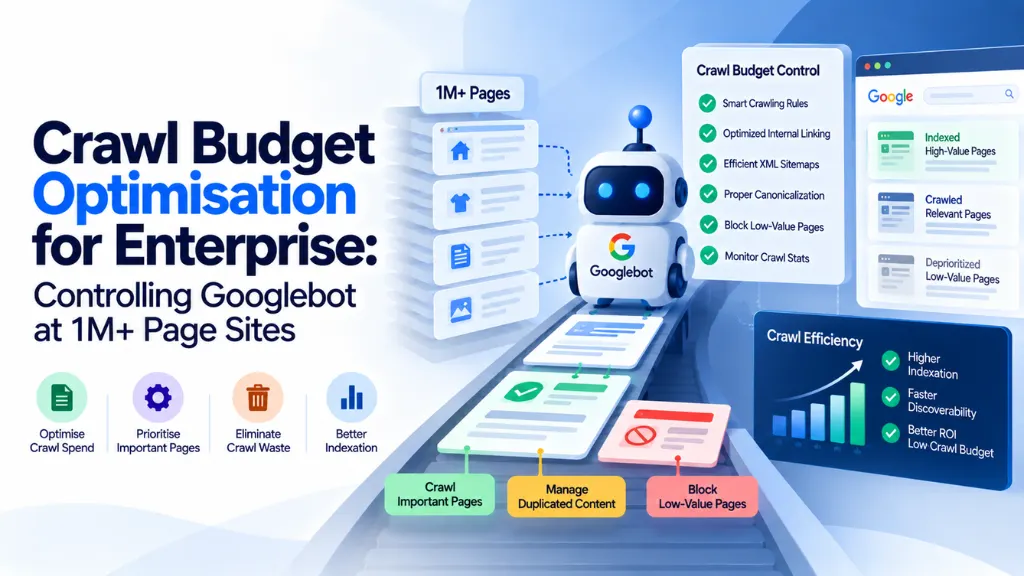 Crawl Budget Optimisation for Enterprise: Controlling Googlebot at 1M+ Page Sites