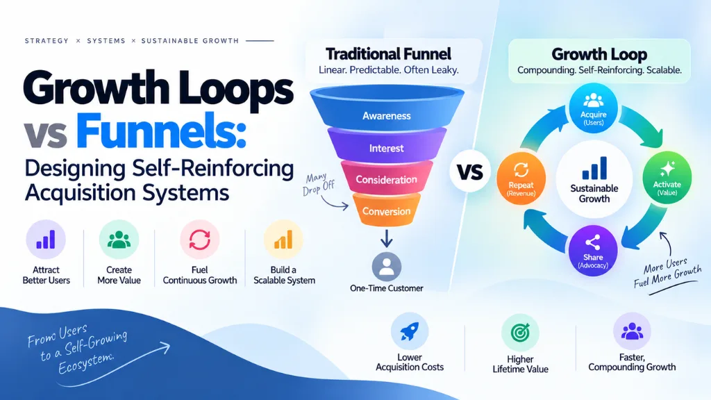 Growth Loops vs Funnels: Designing Self-Reinforcing Acquisition Systems