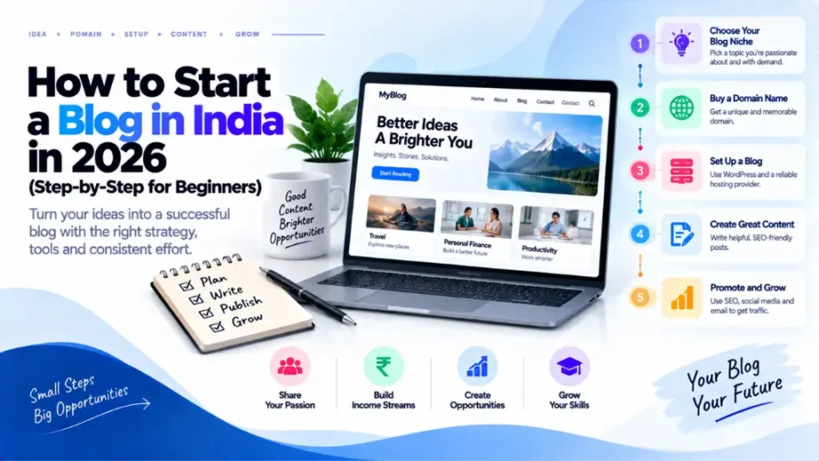 How to Start a Blog in India in 2026 (Step-by-Step for Beginners)