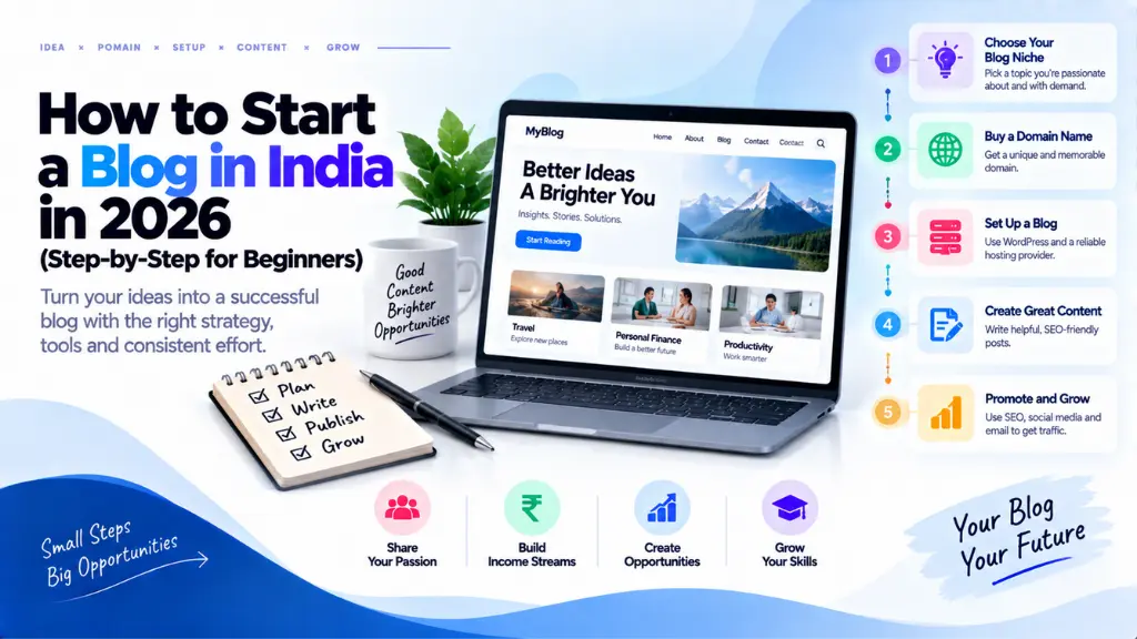 How to Start a Blog in India in 2026 (Step-by-Step for Beginners)