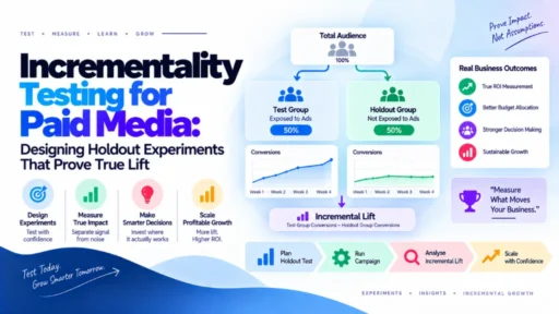 Incrementality Testing for Paid Media: Designing Holdout Experiments That Prove True Lift