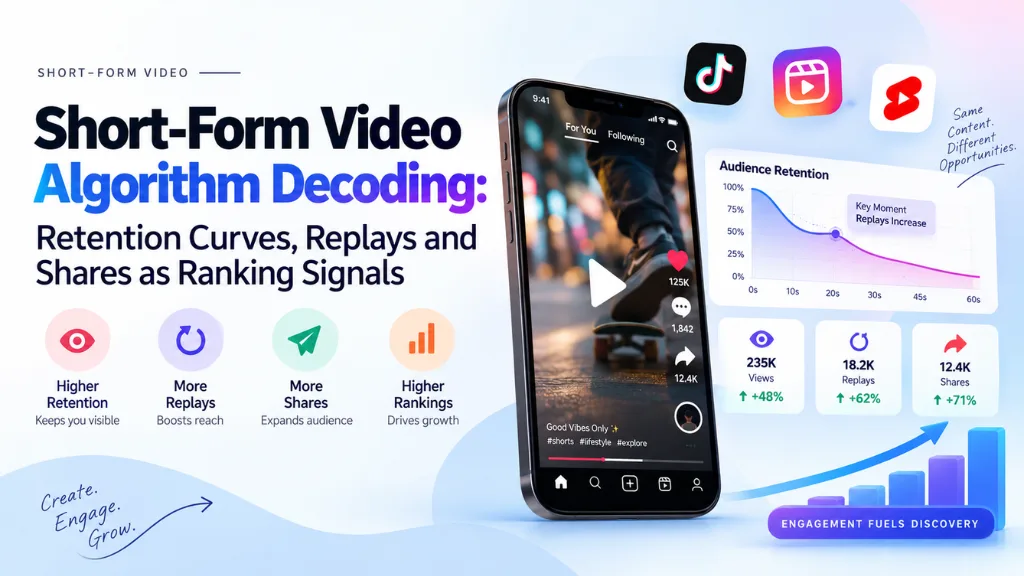 Short-Form Video Algorithm Decoding: Retention Curves, Replays and Shares as Ranking Signals