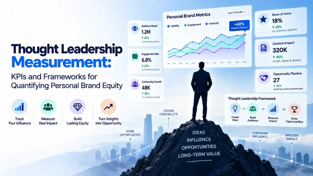 Thought Leadership Measurement: KPIs and Frameworks for Quantifying Personal Brand Equity