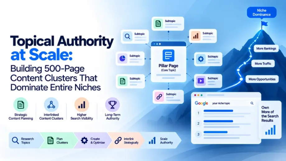 Topical Authority at Scale: Building 500-Page Content Clusters That Dominate Entire Niches