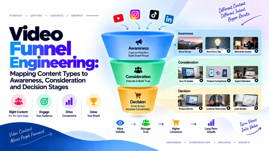 Video Funnel Engineering: Mapping Content Types to Awareness, Consideration and Decision Stages