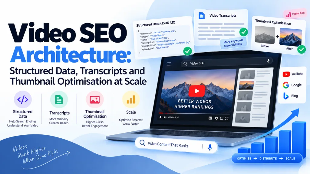 Video SEO Architecture: Structured Data, Transcripts and Thumbnail Optimisation at Scale