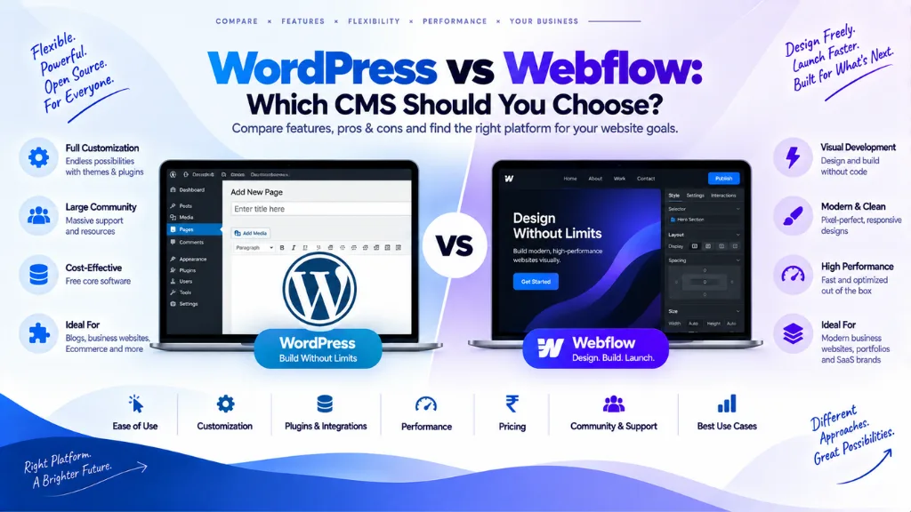 WordPress vs Webflow: Which CMS Should You Choose?