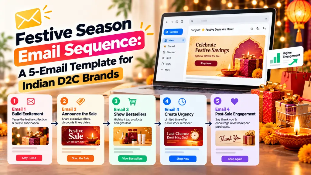 Festive Season Email Sequence: A 5-Email Template for Indian D2C Brands
