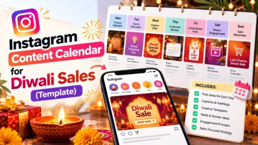 Instagram Content Calendar for Diwali Sales (Template)