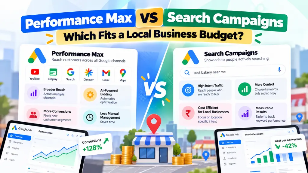 Performance Max vs Search Campaigns: Which Fits a Local Business Budget?